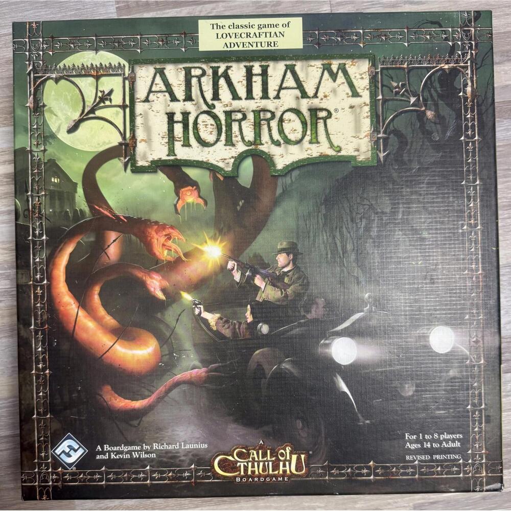 Arkham Horror Revised Printing Fantasy Flight Game Played 1x Complete 1–8 Player
